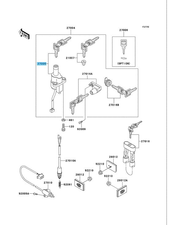 KAWASAKI VULCAN 750 VN750 1986-2006 Genuine Ignition Switch