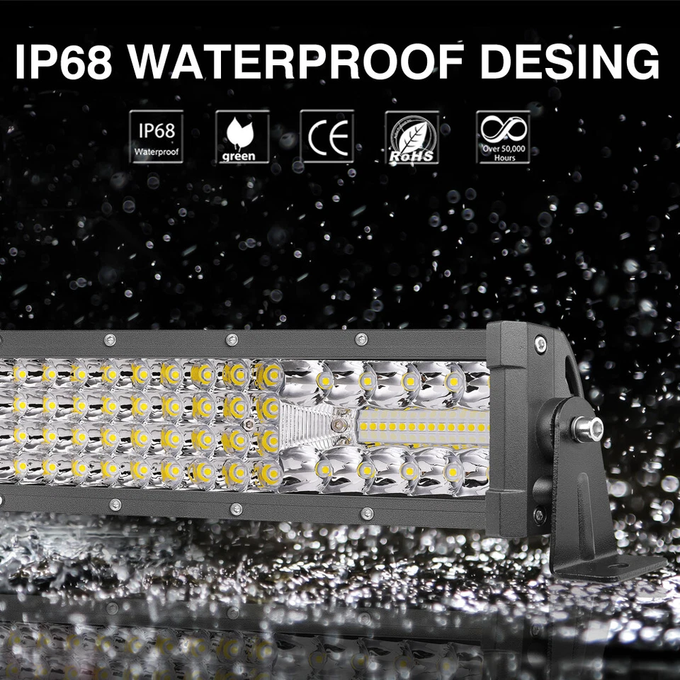 Barra de luz LED de cuatro filas de 42" punto recto trabajo de inundación techo todoterreno para Ford 40"" Foto 4 de 4