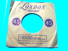LONDON 45 Grey/Blue VINTAGE RECORD SLEEVE ONLY 1 NO VINYL 45 RPM L K