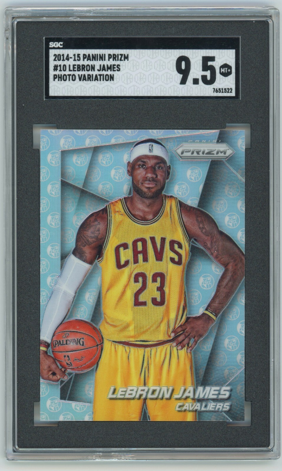 2014-15 Panini Prizm LeBron James Silver SP Variation #10 SGC 9.5 CAVS A10