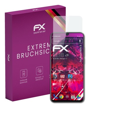 atFoliX Glasfolie für Meizu Note 9 Displayfolie 9H Schutzpanzer