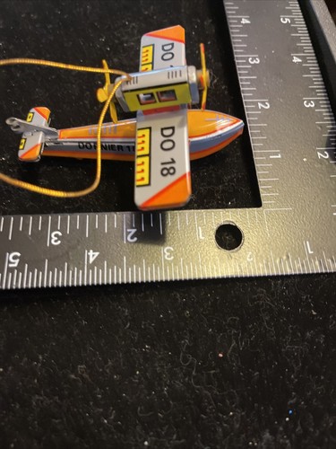 Vintage ZZ Germany Tin Toy Plane Airplane Seaplane Dornier 18 DO-18 - Picture 3 of 8