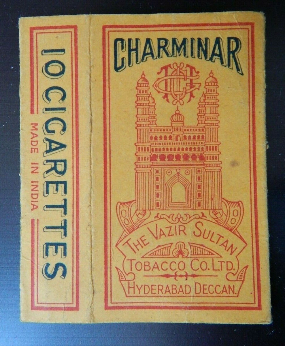 VINTAGE CHARMINAR CIGARETTE PACKET ,THE VAZIR SULTAN TOBACCO CO LTD
