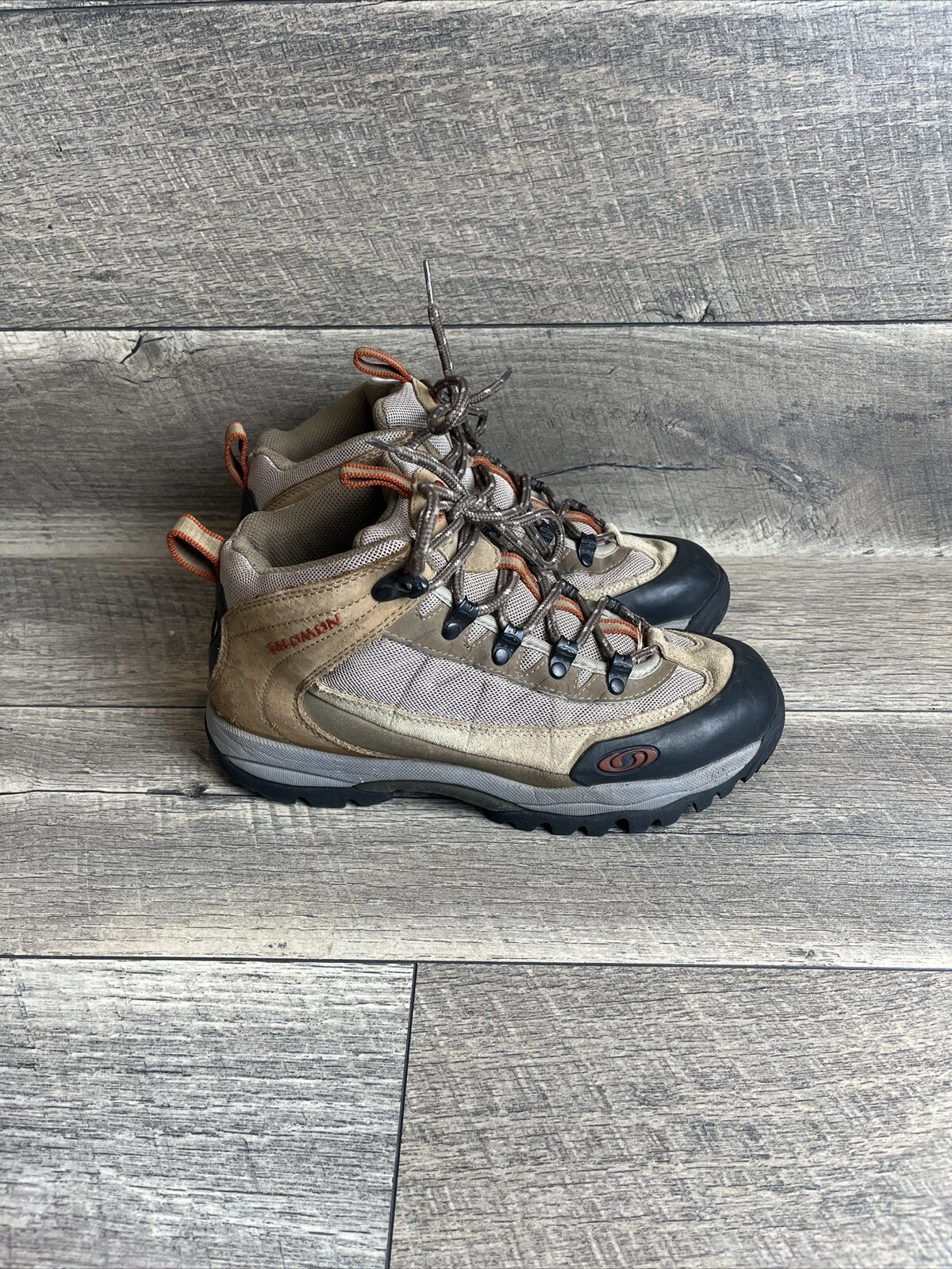 SALOMON Scarpa da trekking da trail in pelle marrone chiaro donna 7 5