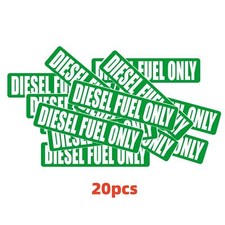 20pcs Diesel Fuel Only Labels 3.25x0.75 Gloss Vinyl Decals Uv Waterproof