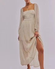 Free People NWT Size XL GORGEOUS Ivory Malina Maxi Dress New