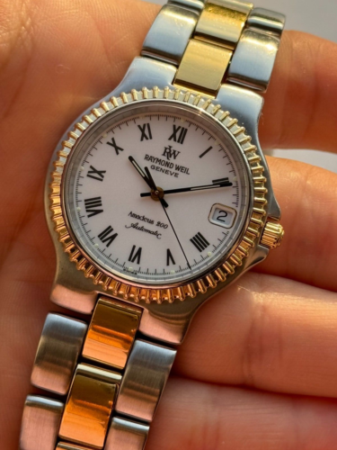 Reloj Raymond Weil Amadeus 2000 automático fecha para hombre 34 mm hecho en Suiza - Imagen 10 de 11