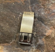 Vintage 14 mm Finesse USA Bulova 10k Yellow GF Tri-Fold Watch Band Buckle