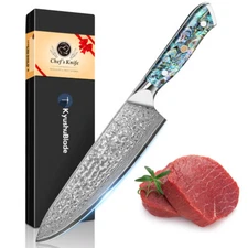 8 In Chef Knife Damascus Steel Kitchen Chef's Knife with Ergonomic Resin Handle