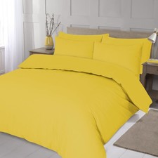 Luxury Plain Dyed Solid Colours Easy Care Duvet Cover and Pillowcase Bedding Set