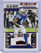 Indianapolis Colts ZAIRE FRANKLIN 2024 Panini Contenders GAME TICKET RED Card