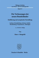 Die Verfassungen Der Neuen BundesläNder. Hans V. Mango*Dt Taschenbuch 333 S.