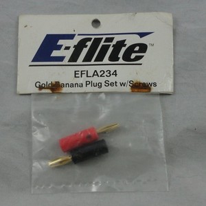 E-Flite Gold-Plated Banana Plug Set w/Screws EFLA234