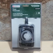 Utilitech Outdoor 24-Hour Heavy Duty Timer Model #0155550 TNO24111 New Sealed