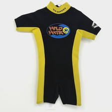 vintage 90s U.S. Divers Wild Water Shorty Wetsuit Kids Size Small Neoprene