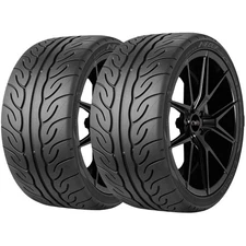 (QTY 2) 255/35R18 Yokohama Advan Neova AD08R 90W SL Black Wall Tires