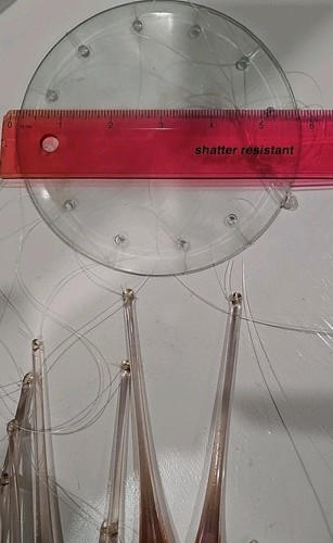 Pink Purple Glass Teardrops Hole For Chandeliers, Wind chimes 12, Irriedescent - Picture 13 of 13