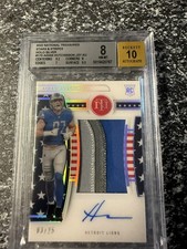 2022 Panini National Treasures Aidan Hutchinson FOTL Stars and Stripes RPA /25