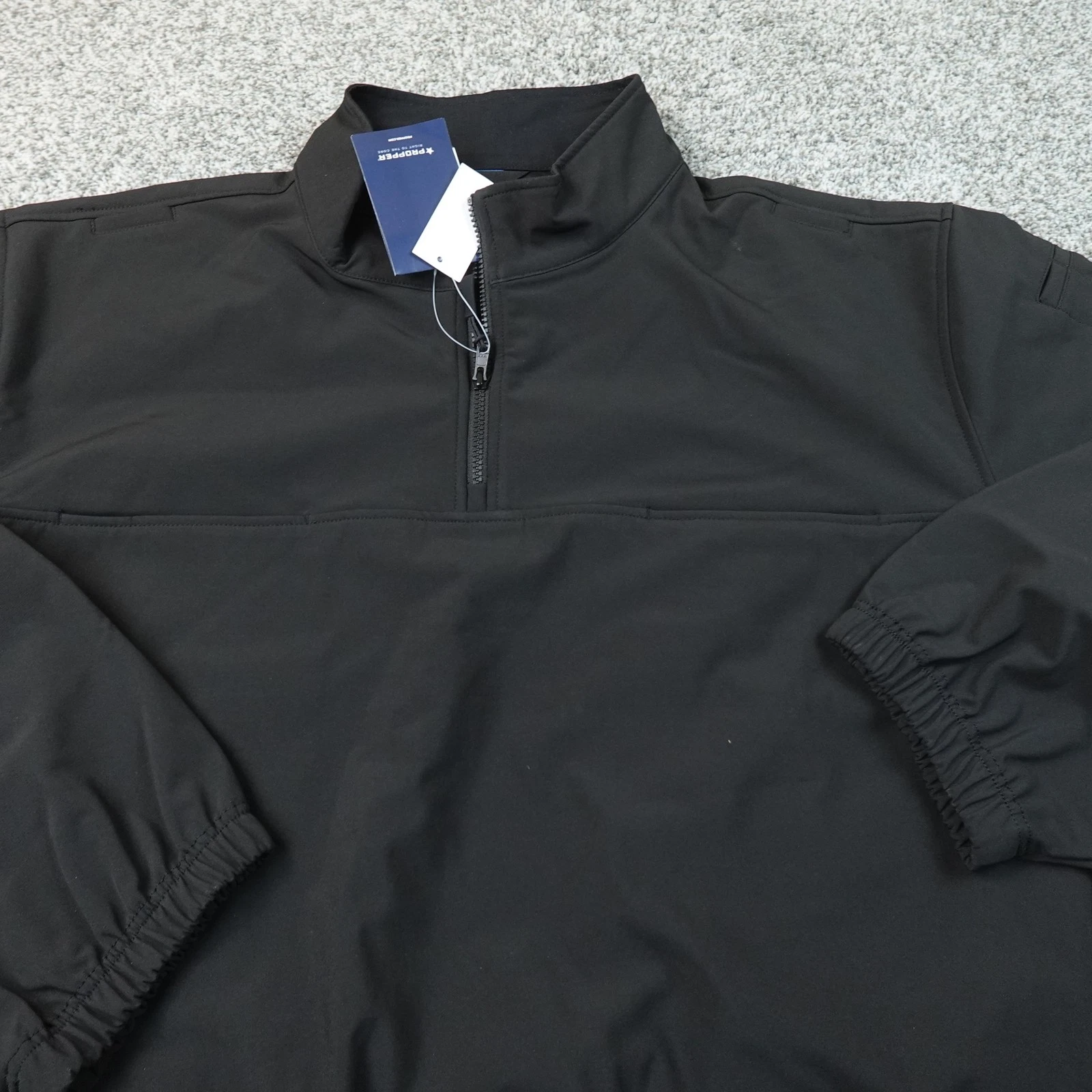 NEW Propper Jacket Mens 4XL Black Softshell 1/4 Zip Pullover Work Coat Tactical - product detail image 2