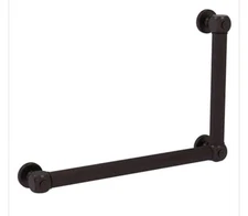 Allied Brass CU-GRRR2430-ORB 24x30” Grab Bar, Right, 90°,Cube, Oil Rubbed Bronze