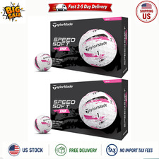 TaylorMade SpeedSoft Pink Ink Golf Balls 2 Dozen 24 Balls New