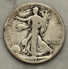 1921-S Walking Liberty Half Dollar - AG - About Good - 90% Silver
