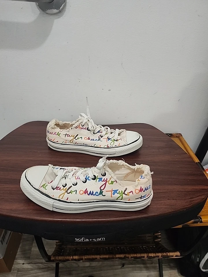 Converse All Star Chuck Taylor Sneakers W 8 M 6 Signature Canvas Low Top Unisex - Imagem 4 de 4