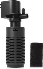 Aquarium Filter for 5-10 Gallon Tank Ultra Quiet Submersible Filter Pump, 4.