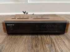 Vintage Sony Dream Machine ICF-C400 Dual Alarm Clock Radio Wood Grain TESTED