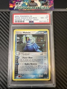 Team Aqua's Walrein 6/95 Team Magma vs Team Aqua Holo 2004 Pokémon PSA 8 NM-MT