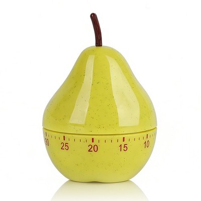 Mechanical Kitchen Timer, Kitchen Cooking Timer, Cute Pear Shape Wind Up 60 Minu