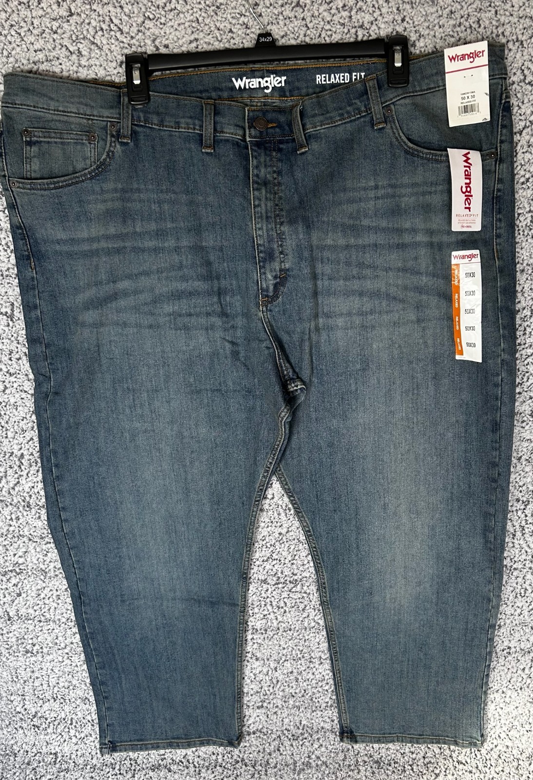 50x30 Relaxed Fit Straight Leg Stretch Denim Nwt