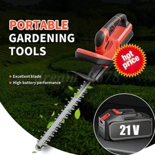 35'' Electric Hedge Trimmer Cordless Power Hedge Trimmer w 2 Batteries & Charger