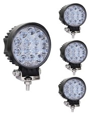 42W Led Round Light, 4.5Inch Led Light Pods,12V 24V Spot Flood Work 4 pcs-42W