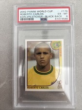 2002 PANINI WORLD CUP ROBERTO CARLOS #176 PSA 6