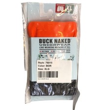 NWT Duluth Trading Men's Buck Naked Boxer Briefs XL Brilliant Orange Underwear