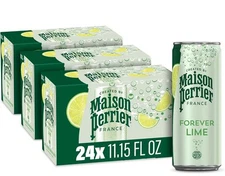 (24 Pack) Maison Perrier Forever Lime Flavored Sparkling Water 11.15 Fl Oz 06/26