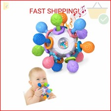Baby Teething Toys for 0-6 6-12 Months Ages 0-2, Tummy Time Montessori Toys for