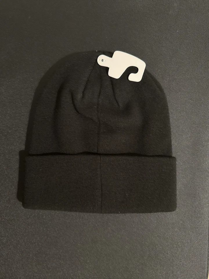 Michael Kors 黑色针织无檐帽带灰色标志 – 时尚舒适冬季帽子全新带标签 — 第 2/2 张图片