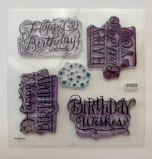 CTMH Close To My Heart My Acrylix Stamp Set B1537 Birthday Sparkles Occasions