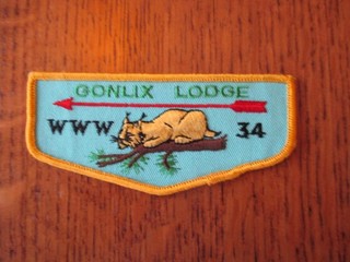 Boy Scout OA Gonlix Lodge 34 F1 first flap Madison County Council NY