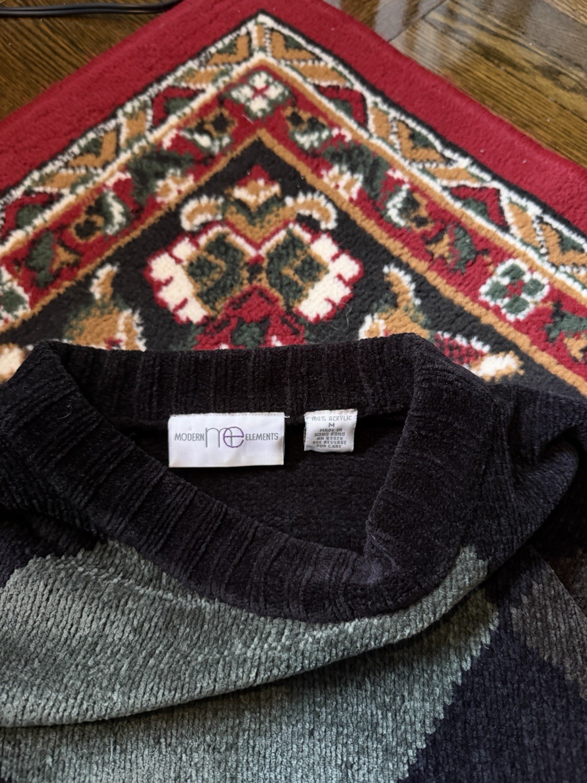 90s Vintage Modern Elements Argyle Pattern Sweate… - image 7