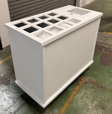 Collapsible Catering Cart With Twelves 1/6 Cutouts, One Half Pan, Umbrella Hole