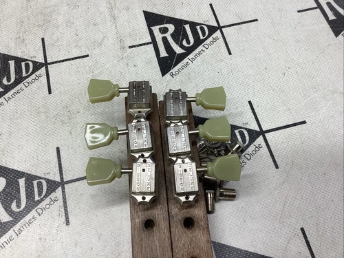 Gibson Deluxe Tuners Tuning Keys Pegs Heads Relic Nickel Tulip Button 3 Per Side