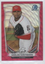 2014 Bowman Chrome Prospects Pink Wave Refractor 40/65 Carlos Contreras 0f8
