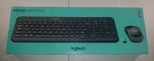 Logitech MK360 Wireless Keyboard and Mouse Combo Black Used TESTED WORKING