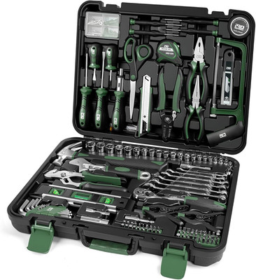 259-Piece Tool Kit, General Household Hand Tool Set with Plastic Storage Toolbox