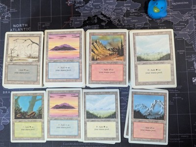 * MTG REVISED Edition (1994) approx. 360 BASIC LAND cards - Magic the Gathering