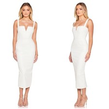 NOOKIE Leona Midi Dress In Ivory