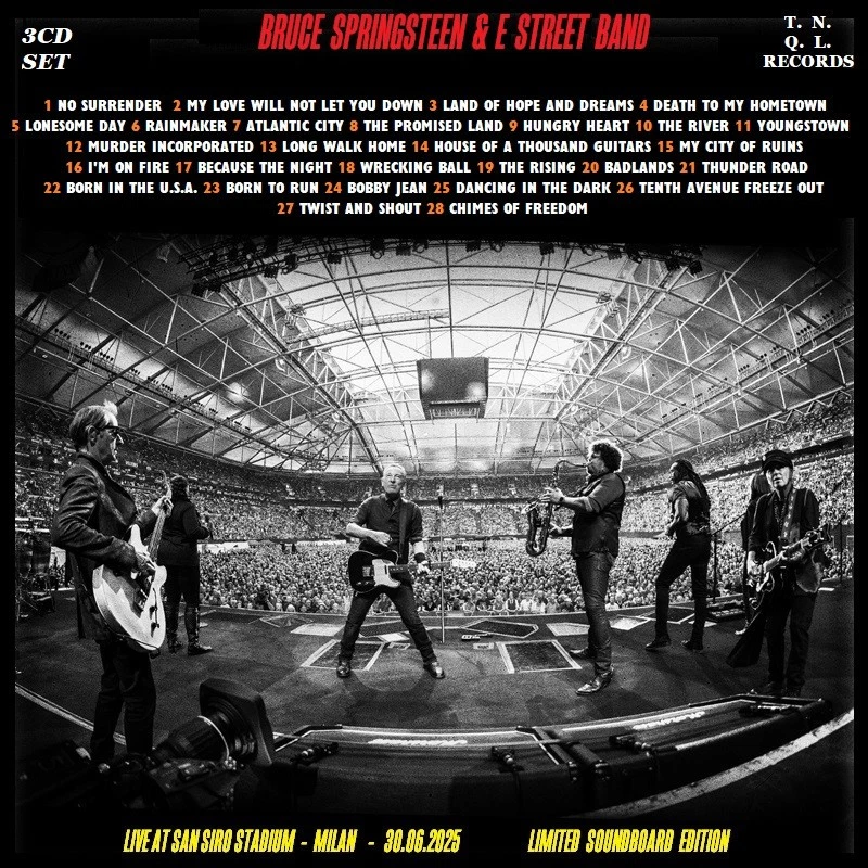 BRUCE SPRINGSTEEN - Live at San Siro MILAN 30/06/2025 - 3 CD SET - SOUNDBOARD - - Immagine 2 di 4